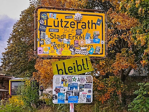 Ortseingangsschild Lützerath